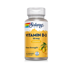 VITAMIN D-3 2000 IU (Zitrone) 60 Lutschtabletten by Solaray