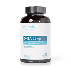 DHEA 25mg 180 Vegetarian Capsules (BG) by EuroVital