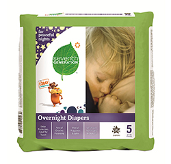 CHLORFREIE NACHTWINDELN (Stufe 5) 20 Windeln by Seventh Generation