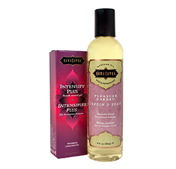 INTENSIFY PLUS GEL (Female Arousal Gel) & MASSAGE OIL (Pleasure Garden) VALUE PACK by KamaSutra