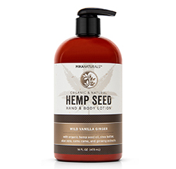 CREMA PER MANI E CORPO CON SEMI DI CANAPA (Vaniglia e zenzero) (16oz) 473ml by MikaNaturals