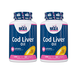PACCO CONVENIENZA OLIO DI FEGATO DI MERLUZZO 1000mg 200 Capsula Morbida by Haya Labs