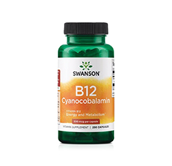 VITAMINA B12 CIANOCOBALAMINA 500 mcg 250 Capsule by Swanson