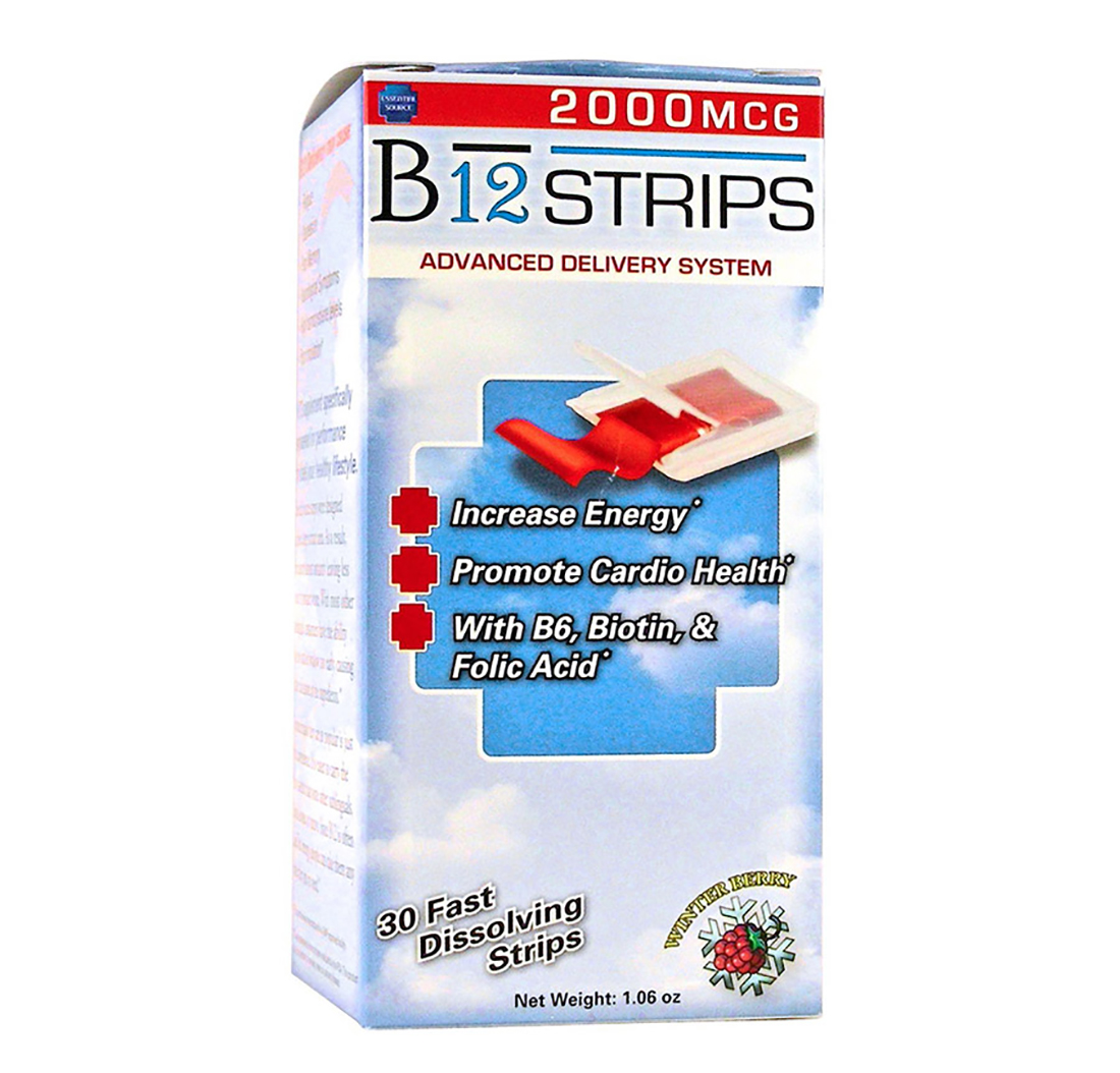 VITAMIN B12 COMPLEX 2000mcg 30 Fast Dissolving Strips by Essential Source -  BIOVEA USA