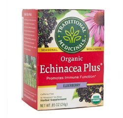 ECHINACEA PLUS HOLUNDERBEERE KRÄUTER TEE (Bio, koffeinfrei) (Holunderbeere) 16 Teebeutel by Traditional Medicinals