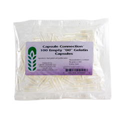CLEAR EMPTY GELATIN CAPSULES (Size "00") by Capsule Connection