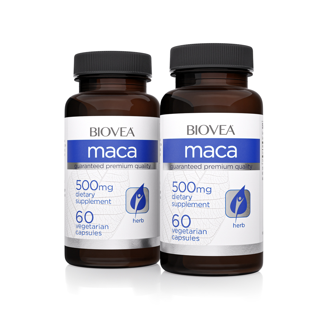 Maca Organic 500mg 120 Capsules | BIOVEA Supplements