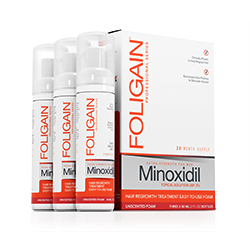 FOLIGAIN MINOXIDIL 5% HAIR REGROWTH FOAM For Men 60ML  3 Month Supply (3 - PACK) by FOLIGAIN