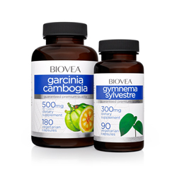 GYMNEMA SYLVESTRE 300mg & GARCINIA CAMBOGIA PACK by BIOVEA