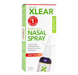 SOLUTION SALINE POUR LE NEZ EN SPRAY avec XYLITOL (Naturelle) (1.5 fl oz) 45mL by Xlear
