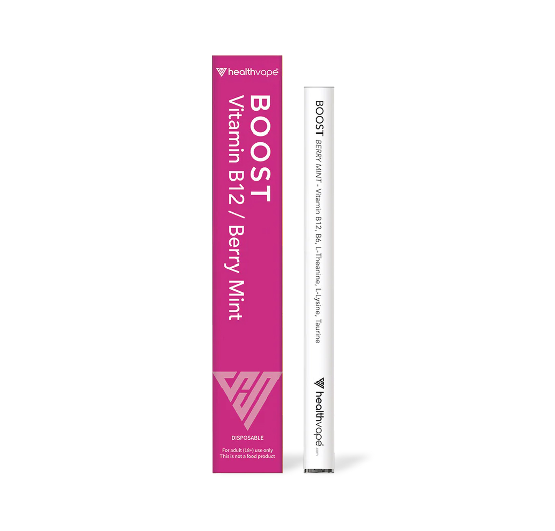 INHALATEUR POUR BOOSTER L'NERGIE RICHE EN VITAMINES avec B-12 (Baies) de  HealthVape - BIOVEA