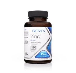 ZINK 15mg 120 Vegetarische Kapseln by BIOVEA