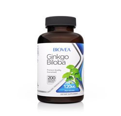 GINKGO BILOBA 120mg 200 Vegetarische Kapseln by BIOVEA