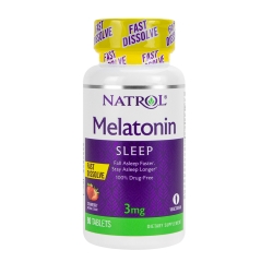 MELATONIN SCHLAF 3mg (schnell auflösend) (Erdbeere) 90 Tabletten by Natrol