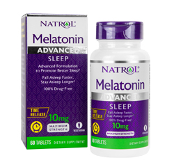 MELATONIN ERWEITERTER SCHLAF 10 mg (maximale Stärke, stufenweise wirksam) 60 Tabletten by Natrol