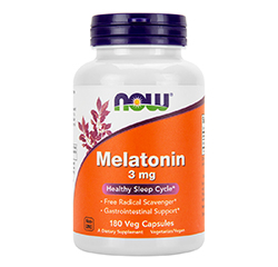 MELATONIN 3mg 180 vegetarische Kapseln by NOW