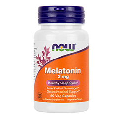 MELATONIN 3mg 60 vegetarische Kapseln by NOW