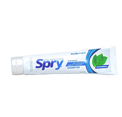 XYLITOL ANTIPLAQUE & ZAHNSTEINKONTROLLE ZAHNPASTA (fluoridfrei) (Pfefferminze) (5oz) 141g by Spry