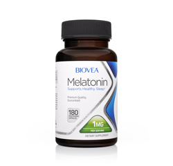 MELATONIN 1mg 180 Vegetarische Kapseln by BIOVEA