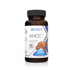 AHCC PILZ IMMUNITÄTSFORMEL500mg 60 Vegetarische Kapseln by BIOVEA                                                            