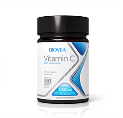 VITAMIN C MIT HAGEBUTTEN 1000mg 250 Vegetarische Tabletten by BIOVEA