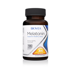 MELATONIN 3mg 180 Vegetarian Capsules (BG) by BIOVEA