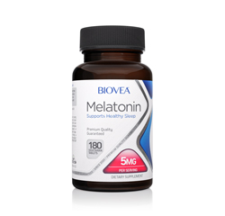 MELATONIN 5mg 180 Vegetarian Tablets (BG) by BIOVEA