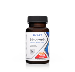 MELATONIN 10mg (Time Release) 60 Vegetarian Tablets (BG) by BIOVEA