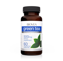 GRÜNER TEE 500mg 60 Vegetarische Kapseln by BIOVEA