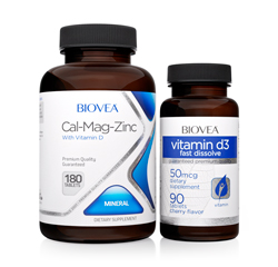 VITAMIN D3 (schnell auflösend) Mini Tabletten & CAL-MAG-ZINK Tabletten SPARPAKET by BIOVEA
