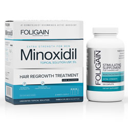 MINOXIDIL 5% FOLIGAIN TRAITEMENT POUR LA REPOUSSE DES CHEVEUX Pour Hommes Formule Douce (F by FOLIGAIN