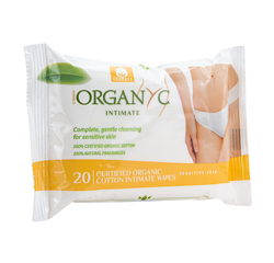 LINGETTES NETTOYANTES INTIMES EN COTON BIO (Bio) 20 Lingettes by Organyc