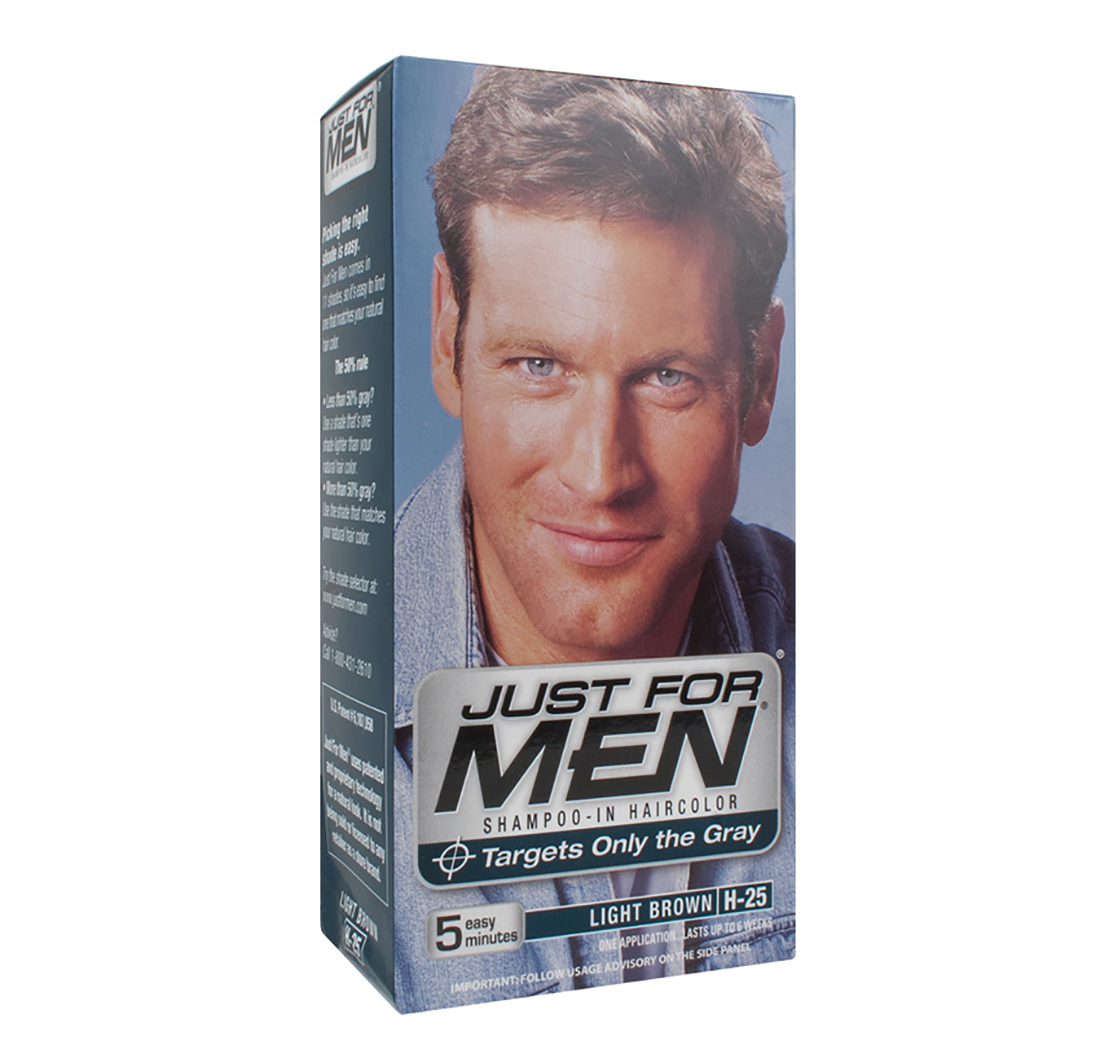 Just For Men Coloration Pour Homme En Shampoing Chatain Clair 1 Application De Just For Men Biovea Suisse