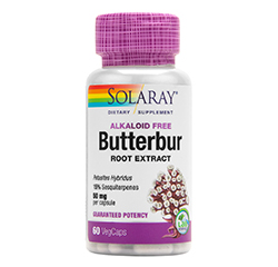 BUTTERBUR ROOT EXTRACT 50mg 60 Vegetarian Capsules by Solaray