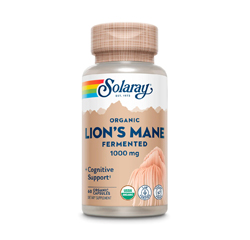FERMENTED LION'S MANE MUSHROOM 1000mg 60 Capsules by Solaray