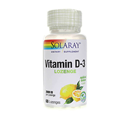 VITAMIN D-3 2000 IU (Lemon) 60 Lozenges by Solaray