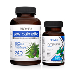 SAW PALMETTO & PYGEUM MENS PROSTATE HEALTH VALUE PACK by BIOVEA