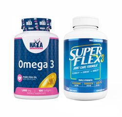 OMEGA-3 FISCHÖL UND SUPERFLEX-3 SPARPAKET by Haya Labs                                                                       