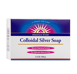 COLLOIDAL SILVER BAR SOAP (Romero) 3,5 oz by Heritage Store