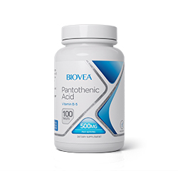 ÁCIDO PANTOTÉNICO (Vitamina B5) 500 mg 100 Comprimidos by BIOVEA