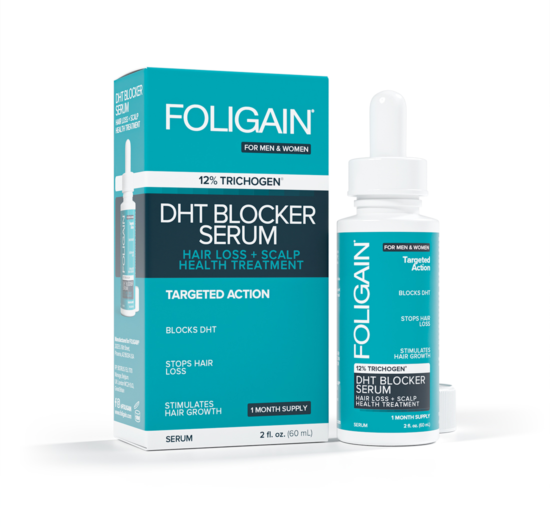 FOLIGAIN FOLIGAIN SÉRUM POUR LA REPOUSSE DES CHEVEUX BLOQUEUR DE DHT avec Trichogen® 12% (2oz) 60ml