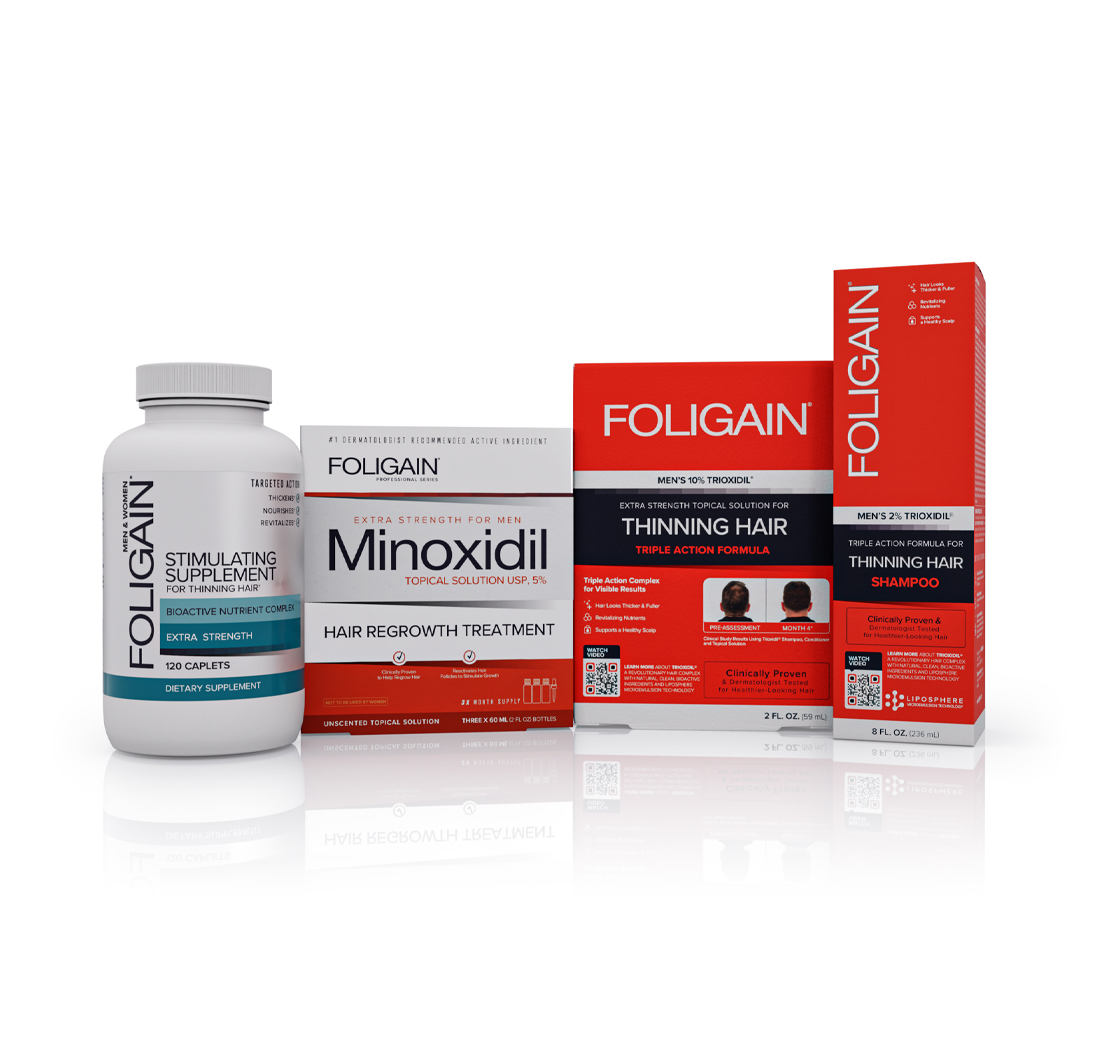 FOLIGAIN FOLIGAIN PACK ÉCONOMIQUE POUR LA REPOUSSE DES CHEVEUX POUR HOMMES