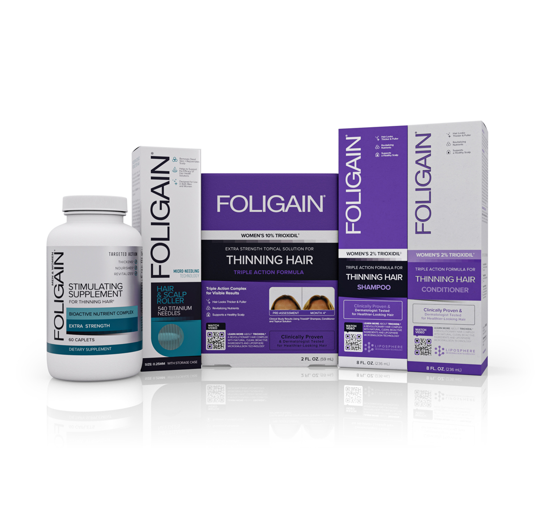 FOLIGAIN FOLIGAIN SYSTÈME COMPLET CONTRE L’AFFINEMENT DES CHEVEUX POUR LES FEMMES