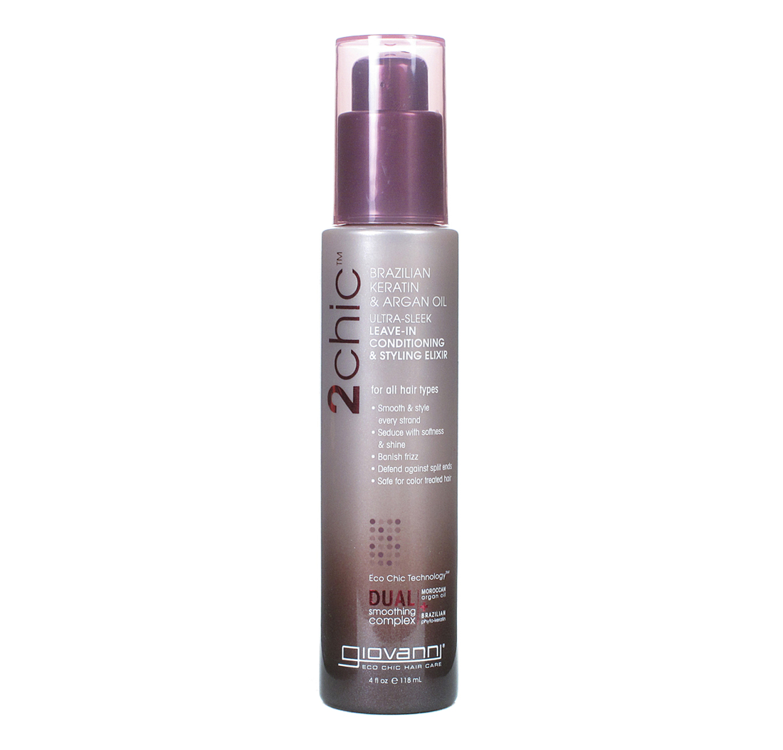 Giovanni APRÈS-SHAMPOOING SANS RINCAGE À LA KÉRATINE & À L'HUILE D'ARGAN 2CHIC 118ml