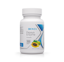 ENZYME DE PAPAYE À CROQUER 15mg 100 Comprimés by BIOVEA