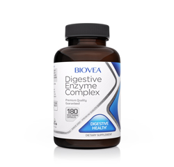 COMPLEXE D'ENZYMES DIGESTIVES 180 Capsules Végétariennes by BIOVEA