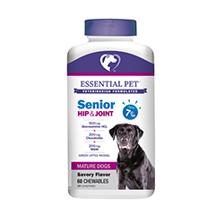 SENIOR HIP & JOINT WITH GLUCOSAMINE 500MG & CHONDROITIN 200MG FOR DOGS (Mature) (Savory Fl by 21st Century