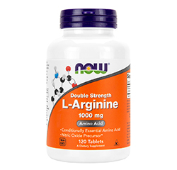 L-ARGININE 1000mg (Double Strength) 120 Tablets by NOW