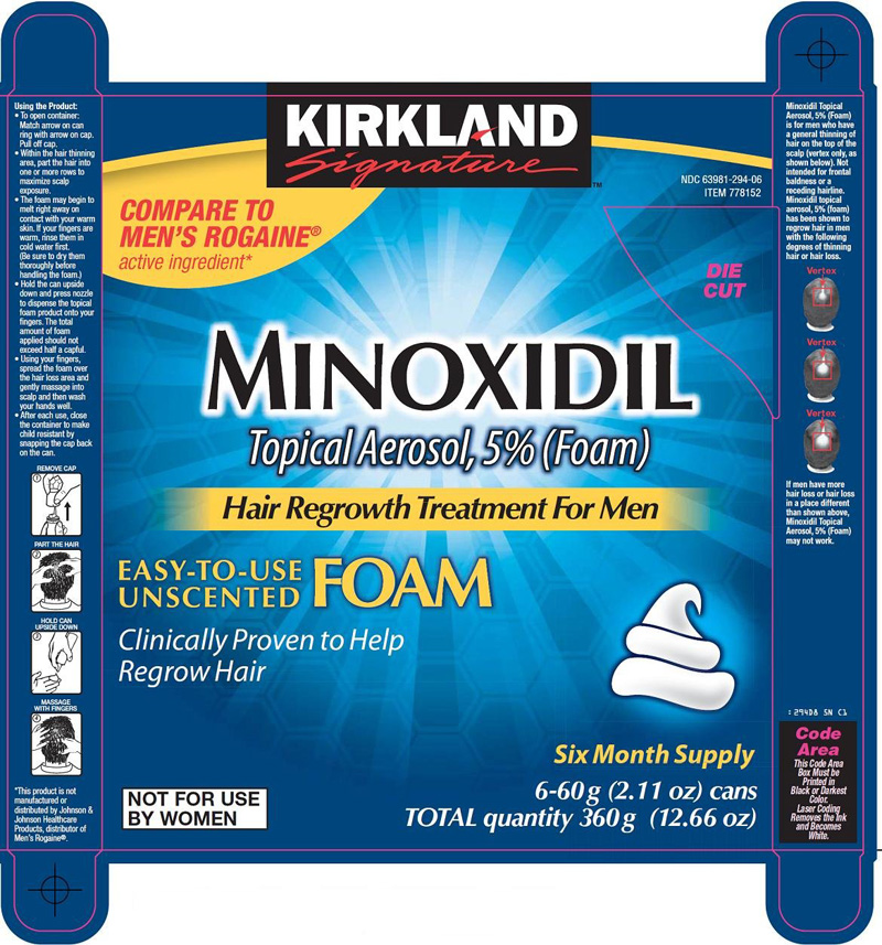 Minoxidil Foam 5% - Men 6 Month Supply | Kirkland Signature