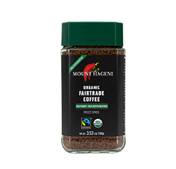 ORGANIC FAIR TRADE INSTANT DECAFFEINATED COFFEE (Freeze Dried) (3.53oz) 100g by Mount Hagen